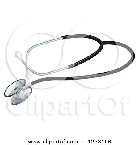 Clipart of a 3d Medical Stethoscope - Royalty Free Vector Illustration by AtStockIllustration