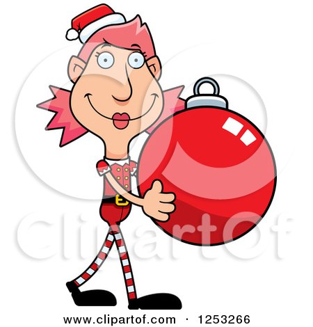 https://images.clipartof.com/small/1253266-Clipart-Of-A-Happy-Woman-Christmas-Elf-Carying-A-Bauble-Ornament-Royalty-Free-Vector-Illustration.jpg