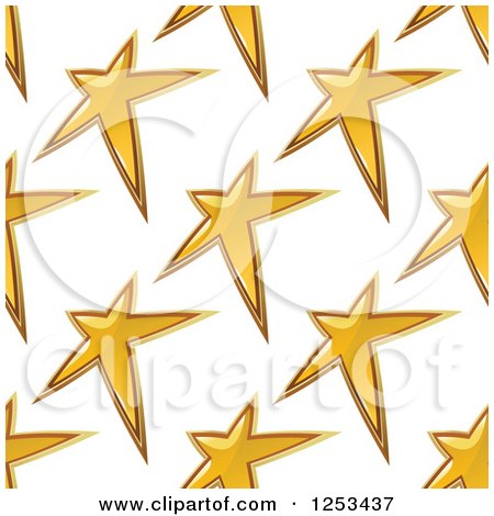 Clipart of a Seamless Background Pattern of Stars - Royalty Free Vector Illustration by Vector Tradition SM