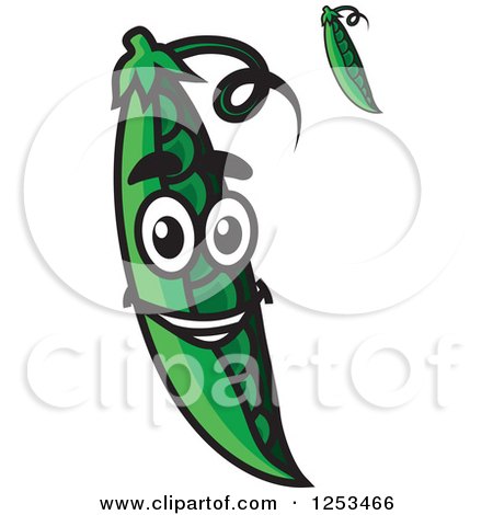 Clipart of Pea Pods - Royalty Free Vector Illustration by Vector Tradition SM