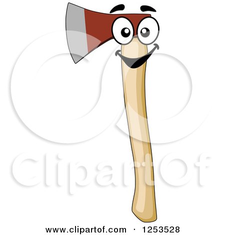 Clipart of a Happy Axe - Royalty Free Vector Illustration by Vector Tradition SM