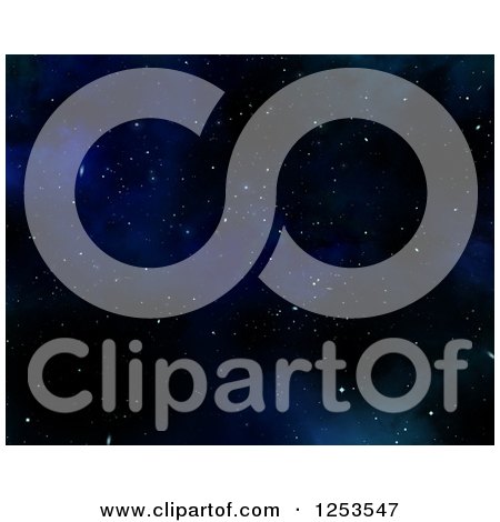 Clipart of a Starry Sky and Nebula Background - Royalty Free Illustration by KJ Pargeter