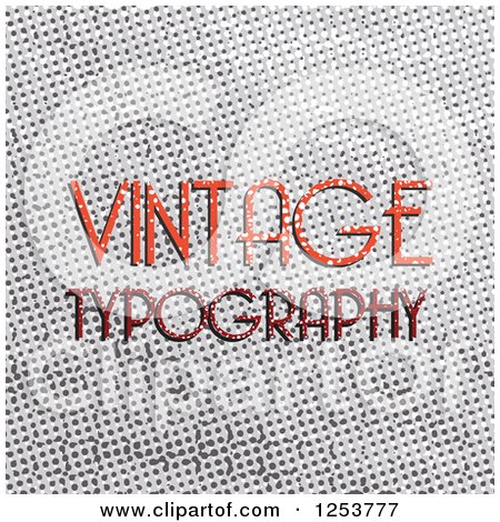 Clipart of Retro Sample Text over Gray - Royalty Free Vector Illustration by vectorace