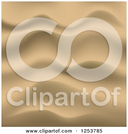Clipart of a Gold Rippled Sand Background - Royalty Free Vector Illustration by vectorace