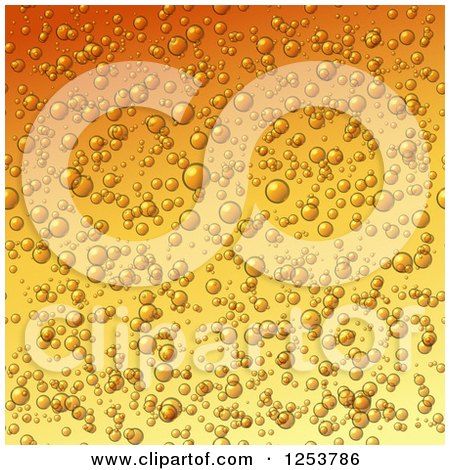 Clipart of a Seamless Bubbly Beer Background - Royalty Free Vector Illustration by vectorace