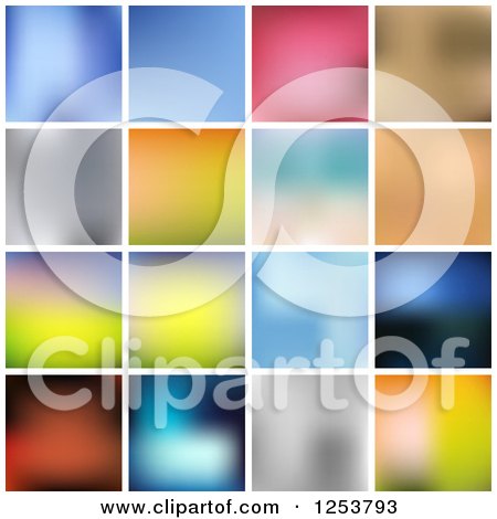 Clipart of Colorful Blur Backgrounds - Royalty Free Vector Illustration by vectorace
