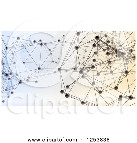 Clipart of a 3d Abstract Network - Royalty Free Illustration by Mopic