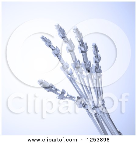 Clipart of a 3d Artificial Prosthetic Robotic Hand - Royalty Free Illustration by Mopic