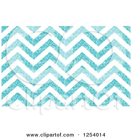Clipart of a Background of Glittering White and Blue Chevrons - Royalty Free Vector Illustration by Cherie Reve