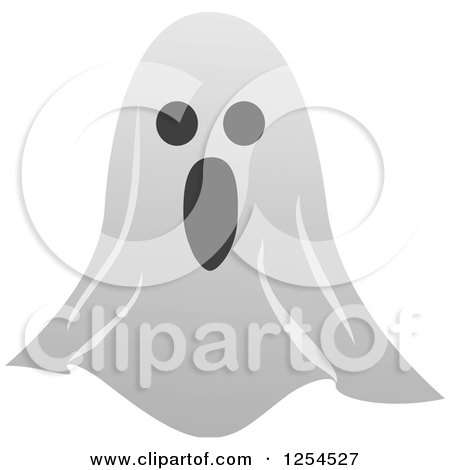 Clipart of a Sheet Ghost - Royalty Free Vector Illustration by Vector Tradition SM