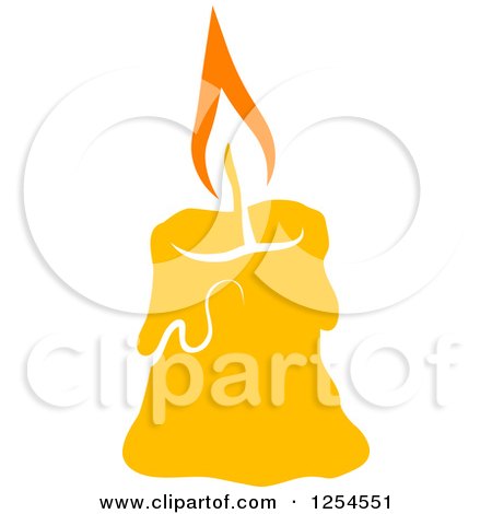 Clipart of a Melting Candle - Royalty Free Vector Illustration by Vector Tradition SM