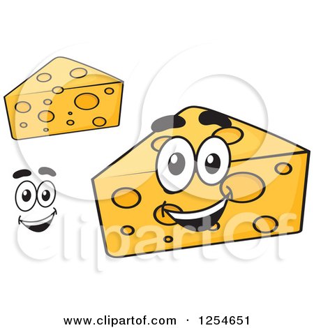Clipart of Wedges of Cheese - Royalty Free Vector Illustration by Vector Tradition SM