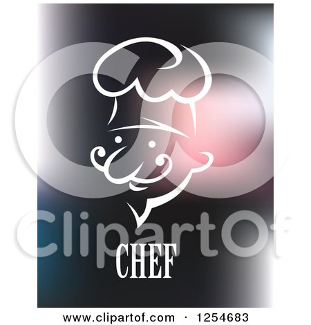 Clipart of a Male Chef and Text - Royalty Free Vector Illustration by Vector Tradition SM