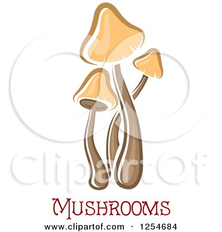 Clipart of Mushrooms and Text - Royalty Free Vector Illustration by Vector Tradition SM