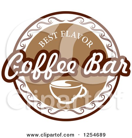 Clipart of a Best Flavor Coffee Bar Design - Royalty Free Vector Illustration by Vector Tradition SM