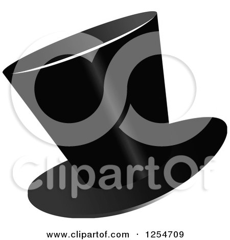 Clipart of a Black Top Hat - Royalty Free Vector Illustration by Vector Tradition SM