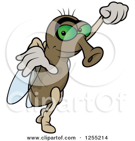 Clipart of a Fly Taking off - Royalty Free Vector Illustration by dero