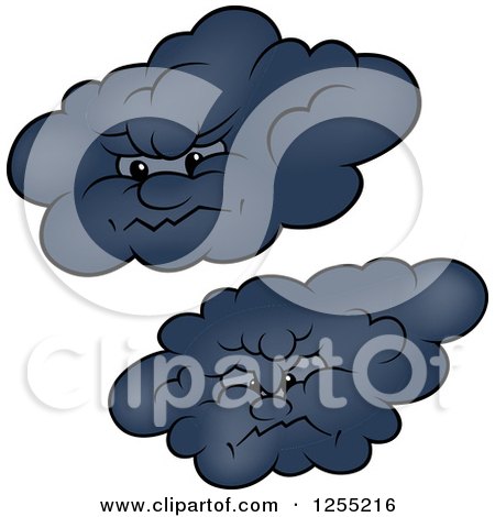 Clipart of Storm Clouds - Royalty Free Vector Illustration by dero