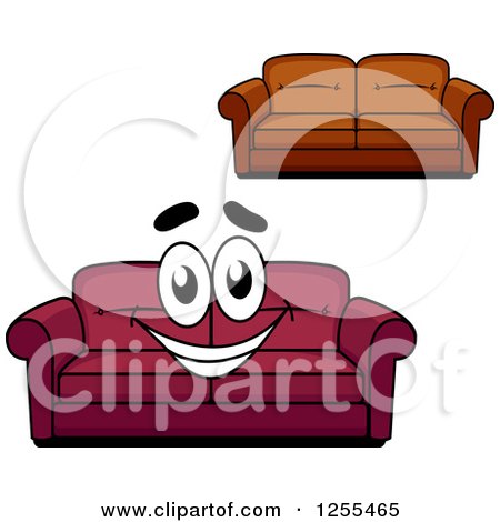 Clipart of Couches - Royalty Free Vector Illustration by Vector Tradition SM
