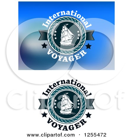 Clipart of Ships and International Voyager Designs - Royalty Free Vector Illustration by Vector Tradition SM