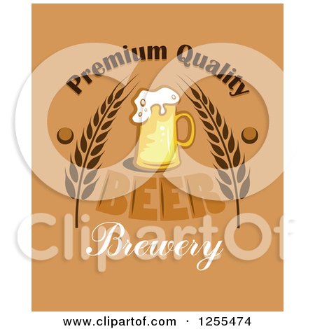 Clipart of a Premium Quality Beer Brewery Label - Royalty Free Vector Illustration by Vector Tradition SM