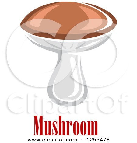 Clipart of a Mushroom and Text - Royalty Free Vector Illustration by Vector Tradition SM