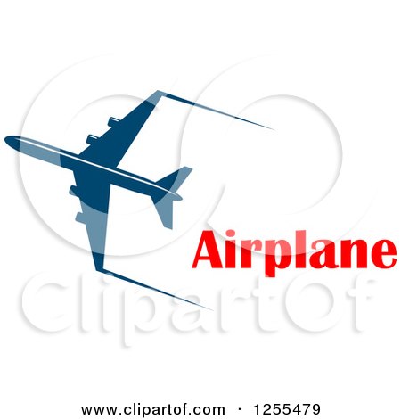 Clipart of an Airplane with Text - Royalty Free Vector Illustration by Vector Tradition SM