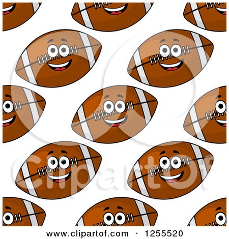 Clipart of a Seamless Pattern Background of Fast American Footballs - Royalty Free Vector Illustration by Vector Tradition SM