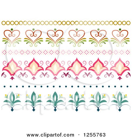 Clipart of Floral Borders - Royalty Free Vector Illustration by BNP Design Studio