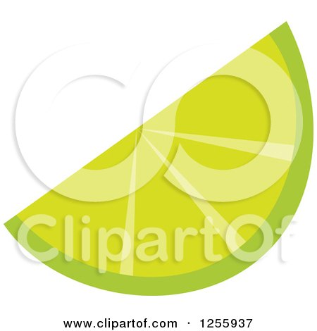 Clipart of a Tropical Lime Wedge Fruit - Royalty Free Vector Illustration by Amanda Kate