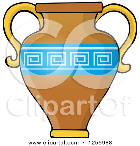 Clipart of a Greek Water Jug - Royalty Free Vector Illustration by visekart