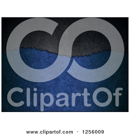 Clipart of a 3d Dark Metal Broken and Exposing Blue Concrete - Royalty Free Illustration by KJ Pargeter
