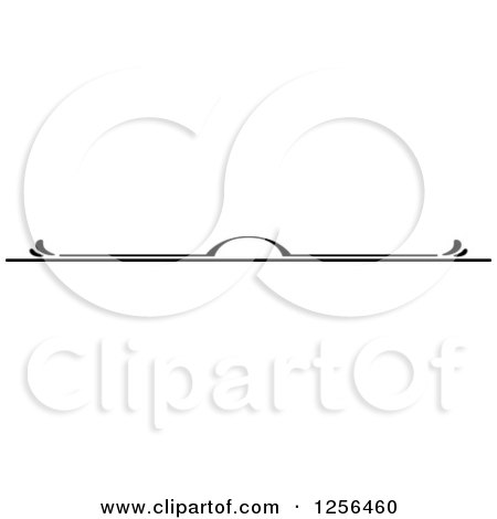 Clipart of a Black and White Rule Divider Border Header Design - Royalty Free Vector Illustration by Vector Tradition SM