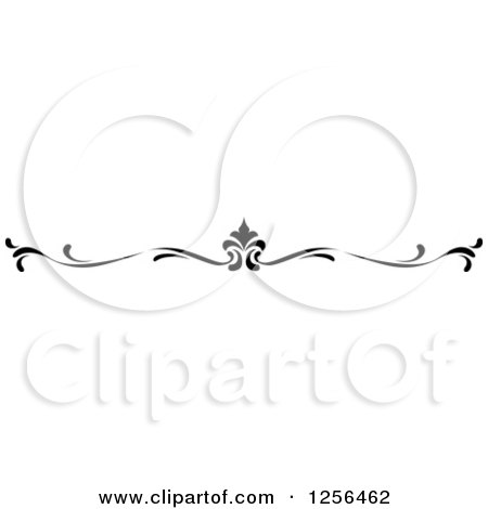 Clipart of a Black and White Rule Divider Border Header Design - Royalty Free Vector Illustration by Vector Tradition SM