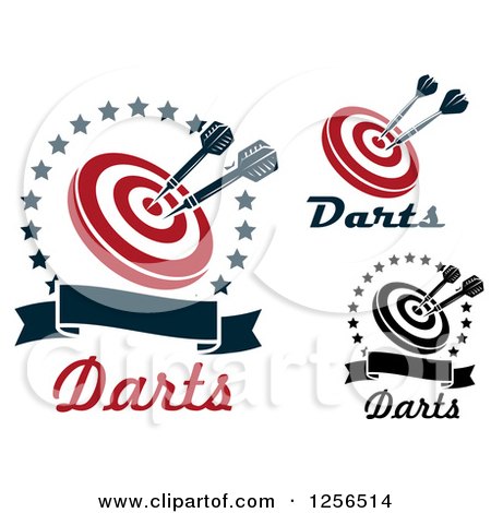 Clipart of Targets and Darts with Text - Royalty Free Vector Illustration by Vector Tradition SM