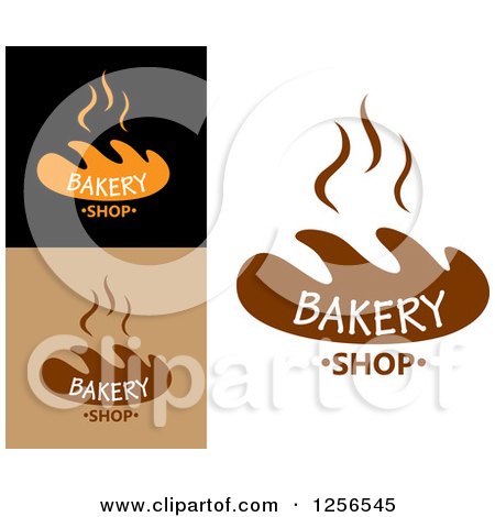 Clipart of Bakery Shop Designs with Bread - Royalty Free Vector Illustration by Vector Tradition SM