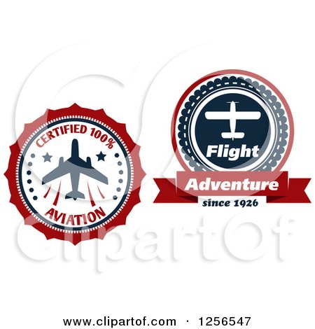 Clipart of Aviation Labels - Royalty Free Vector Illustration by Vector Tradition SM