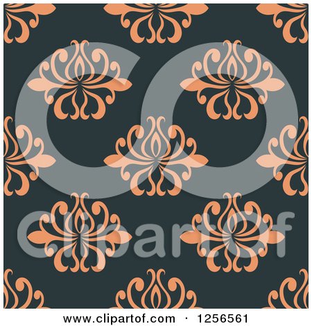 Clipart of a Seamless Floral Pattern - Royalty Free Vector Illustration by Vector Tradition SM