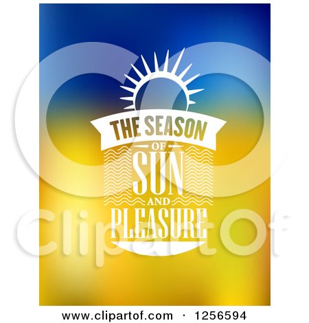 Clipart of the Season of Sun and Pleasure Text - Royalty Free Vector Illustration by Vector Tradition SM