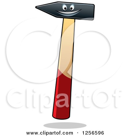 Clipart of a Happy Hammer Character - Royalty Free Vector Illustration by Vector Tradition SM