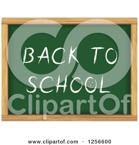 Clipart of a Back to School Chalkboard - Royalty Free Vector Illustration by Vector Tradition SM