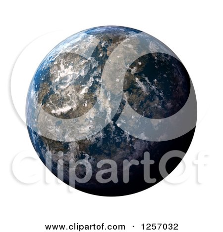 Clipart of a 3d Planet Earth on White - Royalty Free Illustration by Arena Creative