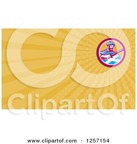Clipart of a Scottish Highlander Business Card Design - Royalty Free Illustration by patrimonio