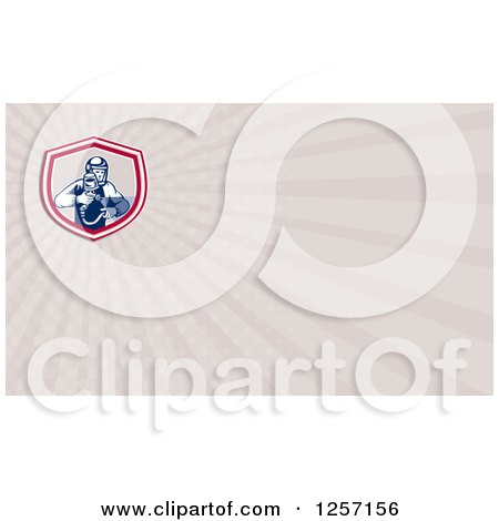 Clipart of a Spray Painter Business Card Design - Royalty Free Illustration by patrimonio