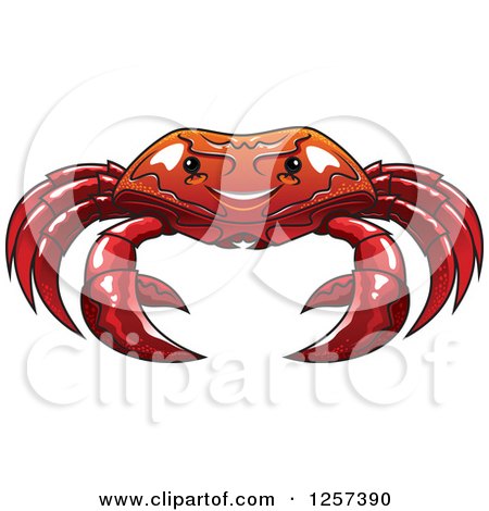 Clipart of a Red Crab - Royalty Free Vector Illustration by Vector Tradition SM