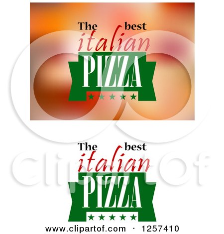 Clipart of the Best Italian Pizza Designs - Royalty Free Vector Illustration by Vector Tradition SM