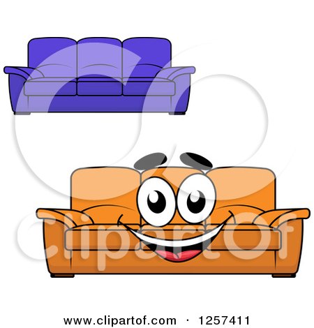 Clipart of Couches - Royalty Free Vector Illustration by Vector Tradition SM