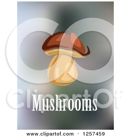 Clipart of a Mushroom and Text - Royalty Free Vector Illustration by Vector Tradition SM