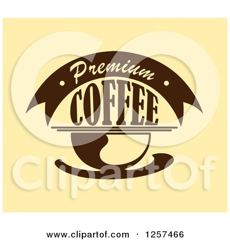 Clipart of a Premium Coffee Design - Royalty Free Vector Illustration by Vector Tradition SM