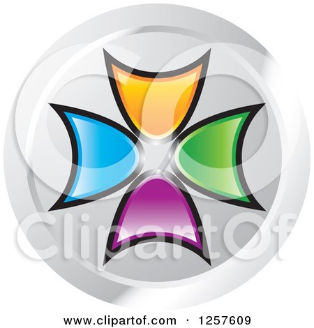 Clipart of Colorful Arrow Logo - Royalty Free Vector Illustration by Lal Perera